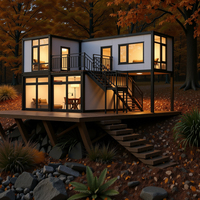 Maisons conteneurs portables de luxe Conception étanche pour centres de villégiature en bord de mer Immeuble de bureaux Maison préfabriquée pour villa