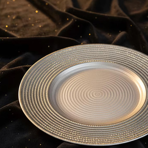 Plato de Cristal Plateado Personalizado Lanques, Redondo, para Decoración de Bodas, Venta al por Mayor, 13'', <span class=keywords><strong>Vajilla</strong></span> Elegante y de Lujo para Eventos y Fiestas - Product Image 5