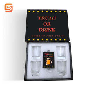 Fabricante Impresión Adulto Beber Juego Tarjeta Diseño personalizado Beber Juego de cartas con vasos de chupito - Product Image 1