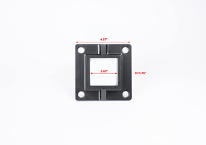 <span class=keywords><strong>Plange</strong></span> de poteau de montage au sol noir moderne en acier inoxydable robuste pour poteau de clôture carré de 2 "et garde-corps de pont - Product Image 3