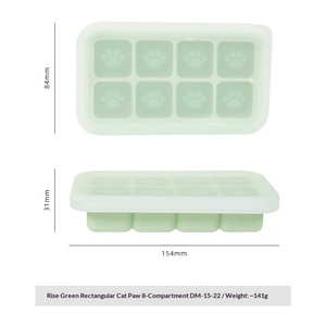 Molde de silicona ecológico de grado alimenticio con forma de pata de gato para cubitos de hielo - Congelación rápida y fácil desmolde, apto para congelador, ideal para preparar DIY de alimentos para bebés (panecillos al vapor/panecillos de arroz) - Product Image 6