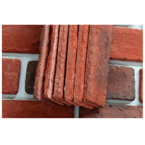 Panel Bata Ringan 3D Rustic Cina, Veneer Bata Interior Buatan Tipis Merah Tua - Product Image 4