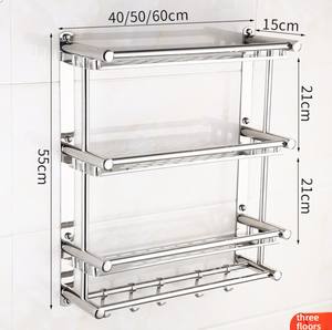 Acciaio inossidabile senza trapano <span class=keywords><strong>a</strong></span> parete vassoio Design porta asciugamani da bagno porta porta asciugamani da bagno - Product Image 4