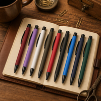 Stylos métalliques promotionnels en aluminium gravé avec lettrage, à mécanisme à clic et bille rétractable, personnalisables avec logo imprimé, vente en gros, fabriqués en Chine