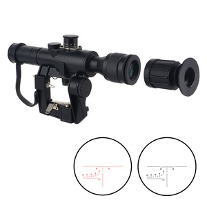 กล้องส่องทางไกลแบบยุทธวิธี <span class=keywords><strong>SVD</strong></span> <span class=keywords><strong>Dragunov</strong></span> ขนาด 4x26 ทำจากอลูมิเนียมอัลลอยด์ พร้อมคุณสมบัติกันน้ำที่ปรับได้ สำหรับการล่าสัตว์กลางแจ้ง - Product Image 1