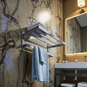 Portasciugamani da Parete per <span class=keywords><strong>Bagno</strong></span> Autoadesivo a 2 Livelli - Product Image 1