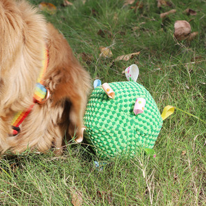New Style Hot Sells Soft Stuffed Puppy Plush <b>Ball</b> Interactive <b>Dog</b> Squeaky <b>Ball</b> Toy with Tags - Product Image 6