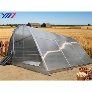 Serre tunnel agricole multi-chapelle en PVC grande taille à économie d'énergie, séchoir manuel/électrique à enroulement - Product Image 1