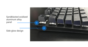 แป้นพิมพ์คอมพิวเตอร์ คีย์บอร์ดเกมมิ่ง 104 ปุ่ม DK230 แบ็คไลท์ RGB LED คีย์แคปแบบพุดดิ้ง - Product Image 5