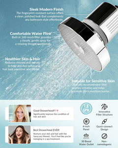 En gros, Têtes de douche filtrantes pour salle de bain, éliminant le chlore et les métaux lourds, pour la santé - Product Image 2