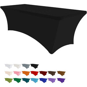 Durable Stretchable Spandex <b>Table</b> Cloth Rectangular Round Wedding Overlay <b>Table</b> <b>Cover</b> for Outdoor Parties Banquets Home Use - Product Image 1