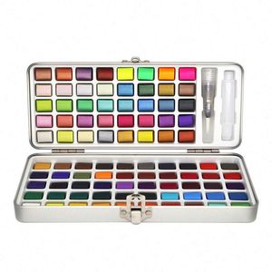 Ensemble de peinture aquarelle métallique perlée brillante spéciale avec papier, verre et toile, boîte en plastique de 12 ml, coffret cadeau - Personnalisé - Product Image 1