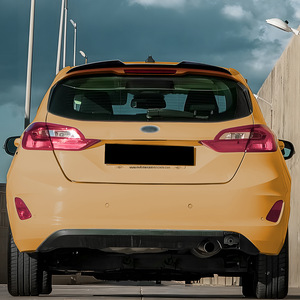 Ford Fiesta MK8 <b>Rear</b> <b>Spoiler</b> Piano Black Carbon Fiber Texture ABS Ducktail Trunk Wing - Product Image 2