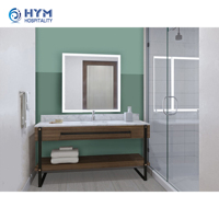 Wingate by Wyndham Mobilier de chambre d'hôtel moderne 5 étoiles Ensemble en bois de luxe solide pour la salle de bain