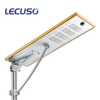 Farola led solar, carcasa inteligente de aluminio, resistente al agua Ip65, automática, 60w, 100 vatios, 150 w, todo en uno, precio