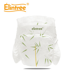 Couches en pulpe de bambou Elintree OEM&ODM sans chlore, vente en gros, couches écologiques pour bébés, couches jetables en bambou sans éruptions cutanées - Product Image 2