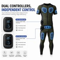 Combinaison EMS professionnelle pour homme, 8 zones, double contrôle, pulvérisation d'eau, ensemble de yoga, tenue de sport athlétique pour la gym et l'entraînement
