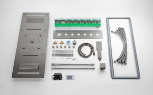 Set Doccia a Incasso con LED Soffione a Soffitto Rubinetteria da Bagno a Parete Kit di Lusso in Ottone Miscelatore a Pioggia - Product Image 5