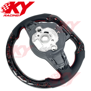 LED RPM Forged Carbon Fiber Sports Car Steering <b>Wheel</b> for VW MK7 Golf 7 2012+ GTI GTD Volkswagen MK8 MK5 MK6 Polo Jetta - Product Image 3