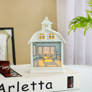 Lámpara de <span class=keywords><strong>mesa</strong></span> con luz nocturna de estilo Ins, Pintura transparente, candelabro de luz solar LED sin llama, adorno pequeño <span class=keywords><strong>para</strong></span> decoración de ambiente - Product Image 6