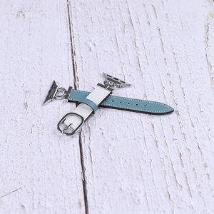 Per seiko Arabic orologio in vera pelle cinturini per orologio Apple Watch serie 10 46mm 42mm privato OEM adattatore in pelle cinturino da polso - Product Image 4