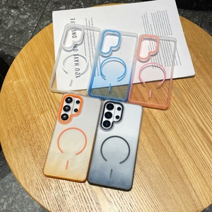 เคสโทรศัพท์มือถือแบบใสกันกระแทกพร้อมแม่เหล็กสีสันตัดกันสำหรับ Samsung S26 S23 S24 S25 Ultra รองรับการชาร์จไร้สาย ขายส่ง - Product Image 2
