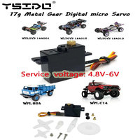 YSIDO numérique Servo 17g métal engrenage Micro Servo pour 1/18 1/16 1/14 camion voiture bateau RC avion Robot hélicoptère modèle d'avion