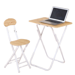 <span class=keywords><strong>Table</strong></span> d'ordinateur portable pliable en bois, <span class=keywords><strong>table</strong></span> de loisirs longue et <span class=keywords><strong>simple</strong></span> de style moderne avec chaises - Product Image 1