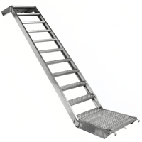 Échelle d'échafaudage télescopique en alliage d'aluminium Hauteur d'escalier réglable en aluminium 2-6M Anti-Corrosion pour une utilisation en extérieur