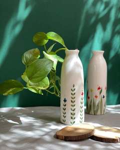 Jarrón de cerámica de flores moderno nórdico Floral Simple, jarrón de cerámica de flores de pie con plantas <span class=keywords><strong>artificiales</strong></span> <span class=keywords><strong>para</strong></span> decoración del hogar, jarrón de lujo - Product Image 4