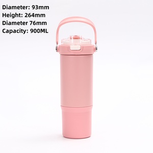 Tumbler Personalizzato da 30oz a Doppio Strato in Acciaio Inox 316, Tazza in Ceramica Portatile Stile Americano con Cannuccia, Nuovo <span class=keywords><strong>Design</strong></span> per Caffè - Product Image 5