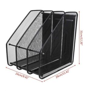 ที่ใส่เอกสารแบบตาข่ายโลหะ 3 ช่อง สำหรับจัดระเบียบโต๊ะทำงาน - Product Image 4