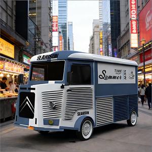Camión de Comida Móvil Eléctrico Retro Directo de Fábrica con Máquina Comercial de Hielo Raspado para Postres en el Mercado Nocturno del Centro de la Ciudad - Product Image 1