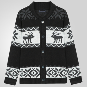 Suéter Navideño Personalizado para <span class=keywords><strong>Hombre</strong></span>, Transpirable, Antiarrugas, Antiencogimiento, de Secado Rápido, con Diseño Divertido y Feo, Tipo Cárdigan con <span class=keywords><strong>Botones</strong></span> y Logotipo Frontal - Product Image 2