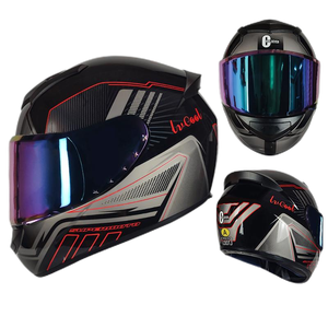 <span class=keywords><strong>Casque</strong></span> de <span class=keywords><strong>moto</strong></span> unisexe moins cher <span class=keywords><strong>Casque</strong></span> de <span class=keywords><strong>moto</strong></span> intégral approuvé par le DOT Motobike Scooter électrique Motocross Casco HD Visière colorée - Product Image 5