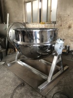 Huashang Custom Mini 200 L 500 L Stoomgejackete Ketel Vacuüm Jammachine Saus Dubbelgejackete Ketel met Mixer
