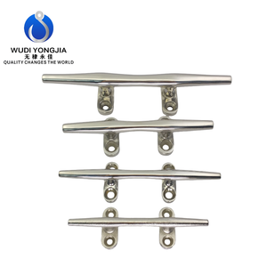 Cleat de quai en acier inoxydable 316 à base ouverte, creux, pour bateau et yacht - Product Image 1