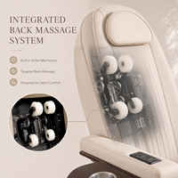 Fauteuil de pédicure de luxe pour salon de manucure avec spa pour les pieds, massage par jets, siège inclinable, repose-pieds réglable, fournisseur de mobilier de spa