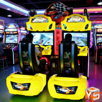 ZDYS Machine de jeu d'arcade de course à monnayeur pour 2 joueurs, simulateur de course automobile Second-Twins, 2 moniteurs LCD de 32 pouces, garantie de 12 mois