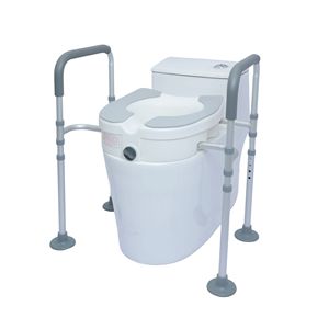 Aumentador de altura para inodoro con pasamanos, tamaño estándar para personas mayores y discapacitadas, equipo de seguridad para el baño - Product Image 4