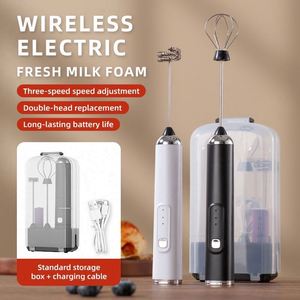 Latest Electric Milk Frother with USB and Storage Box Milk Foam <b>Maker</b> <b>Portable</b> Handheld Whisk - Product Image 1