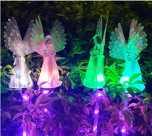 Luces <span class=keywords><strong>Solares</strong></span> de Ángeles <span class=keywords><strong>para</strong></span> Exteriores, Luces Decorativas de Jardín con Energía Solar que Cambian de Color, <span class=keywords><strong>para</strong></span> Césped, Camino, Tumba, <span class=keywords><strong>Cementerio</strong></span> - Product Image 6