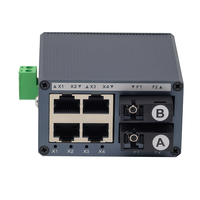 Transceiver Serat Optik Mini Industri ATD-IDS2F4E-SC Din Rail Outdoor 9-57V 100Mbps Media Converter 4 Port RJ45 2 SC
