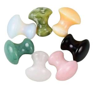 100% CRISTAL de cuarzo rosa Natural <span class=keywords><strong>Jade</strong></span> Feng Shui y estilo amor masajeador de setas de piedras preciosas técnica tallada a mano - Product Image 6