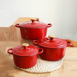 Thiết kế cổ điển nhà bếp Cookware Set men Hà Lan lò Vòng Sauce Pan 3 thời trang casseroles-3 Piece nấu ăn nồi Set - Product Image 2