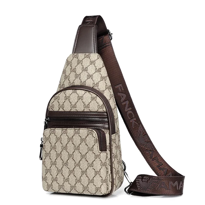 Chest bag men's Crossbody Bag Fashion single shoulder backpack leisure satchel waist bag