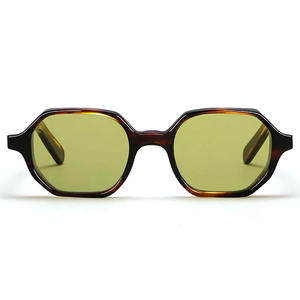 Gafas de Sol <span class=keywords><strong>Hexagonales</strong></span> con Degradado Cuadrado para Hombre y <span class=keywords><strong>Mujer</strong></span>, Logotipo Personalizado, <span class=keywords><strong>Lentes</strong></span> Polarizadas UV400, Color Verde Claro, Gafas de Moda - Product Image 3