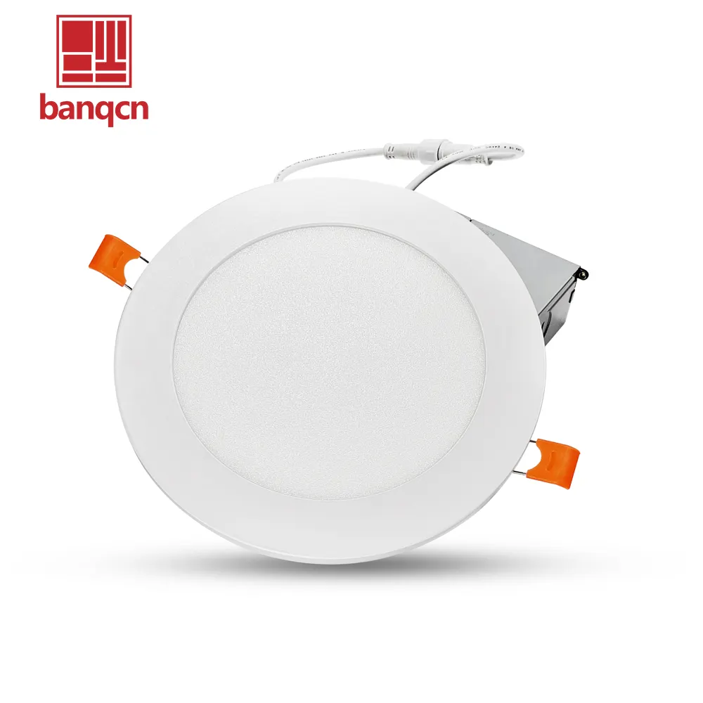 Banqcn 6 pulgadas 5CCT ultrafino empotrado lámparas con caja de conexiones CRI 85 13W 1080LM LED luz de techo