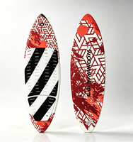 Planche de wakesurf Woowave OEM&ODM Pro Performance 56'' en fibre de verre avec pad de traction EVA pour le wakesurf derrière le bateau