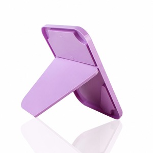 Portable <b>Foldable</b> Makeup <b>Mirror</b> Metal Frame Rectangular Travel Compact <b>Mirror</b> Blue And Rose Gold Color - Product Image 2